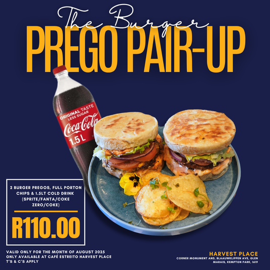 🍔🔥 Double the Prego, Double the Bite – Only at Harvest Place!